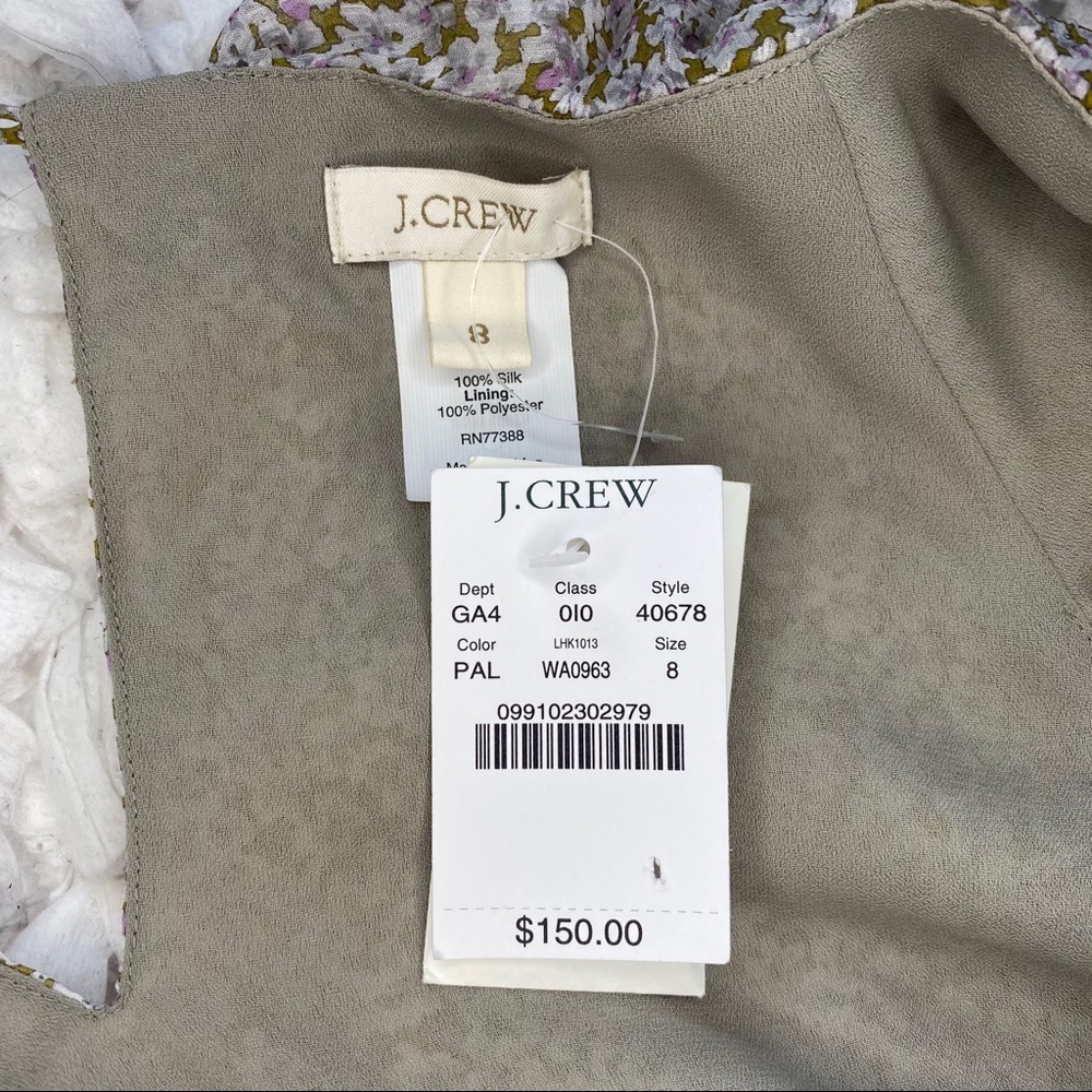 J. Crew Lucinda Letour Silk Floral Dress Sz 8 - Picture 3 of 8